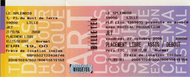 Scan place de concert : Jet au Splendid de Lille
